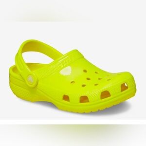 CROCS Classic Neon Highlighter Yellow Clog 
Size 11. Shiny, easy to clean